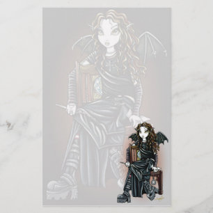 Papeterie gothique de fée de fille d'école "de