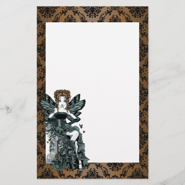 Papeterie gothique de fée de papillon de couture (Devant)