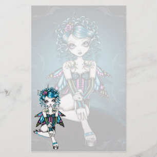 Papeterie gothique de fée d'hirondelle de couture