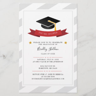 Papeterie Grad 2022 Graduation Party Modern Invitation Card