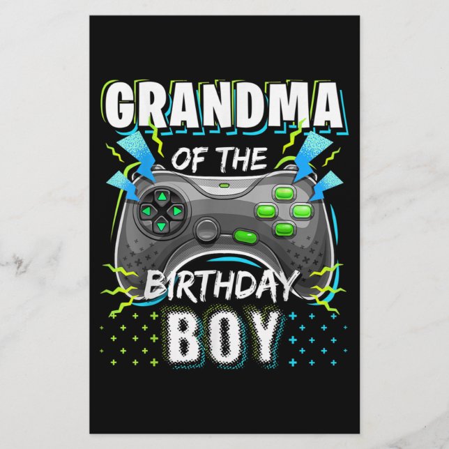 Papeterie Grand-mère du Birthday Boy Matching Video Game (Devant)