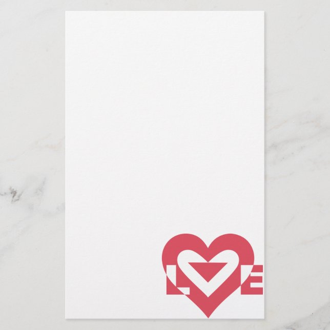 Papeterie Graphique d'amour cool, rose cerise (Devant)