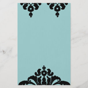 Papeterie Graphisme Noir Sur Aqua Bleu Moderne Transition