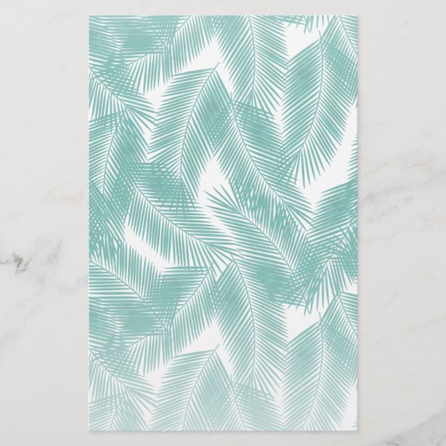 Papeterie Green Tropical Palm Feuille Motif (Devant)
