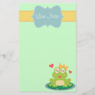 Papeterie Grenouille mignonne avec des yeux scintillants sur