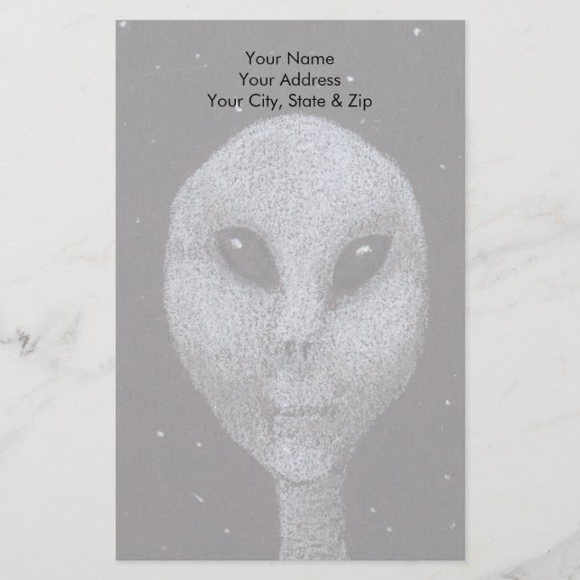 Papeterie Gris Alien (Devant)