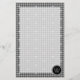 Papeterie Gris avec papier à lettres Houndstooth Accent Arge