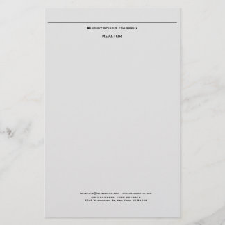 Papeterie Gris clair simple uni professionnel