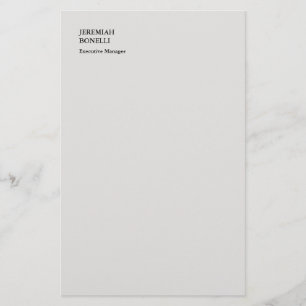 Papeterie Gris platine minimaliste moderne 
