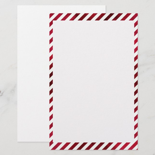 Papeterie Gris rouges et blancs sur la texture du tissu par  (Devant / Derrière)