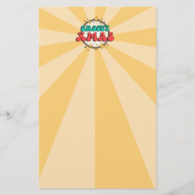 Papeterie Groovy Xmas retro cartoon happy bright (Devant)