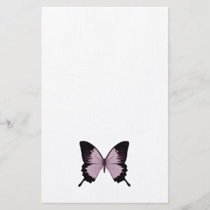 Papeterie Gros papillon rose et noir - Personnaliser