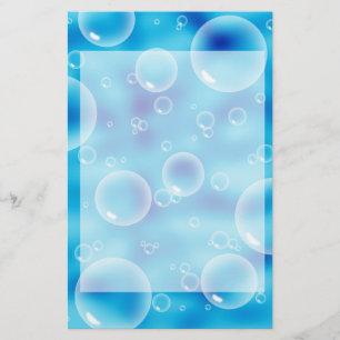 Papeterie Grosses bulles bleues rebondissantes