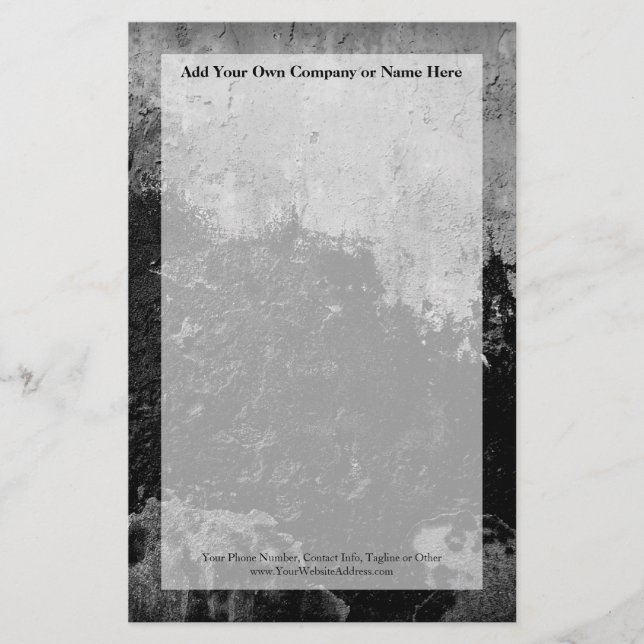 Papeterie Grunge Black Paint Faux Finition Design (Devant)