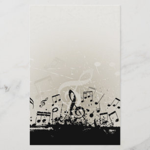 Papeterie grunge de conception de musique
