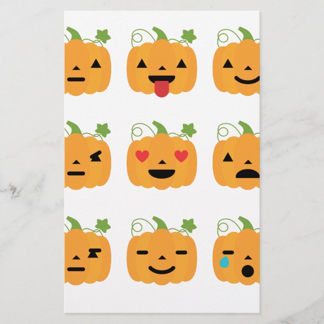 Papeterie halloween citrouille emojis (Devant)