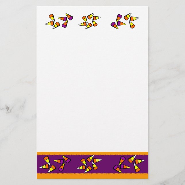 Papeterie Halloween Corn Corn Papier à lettres (Devant)