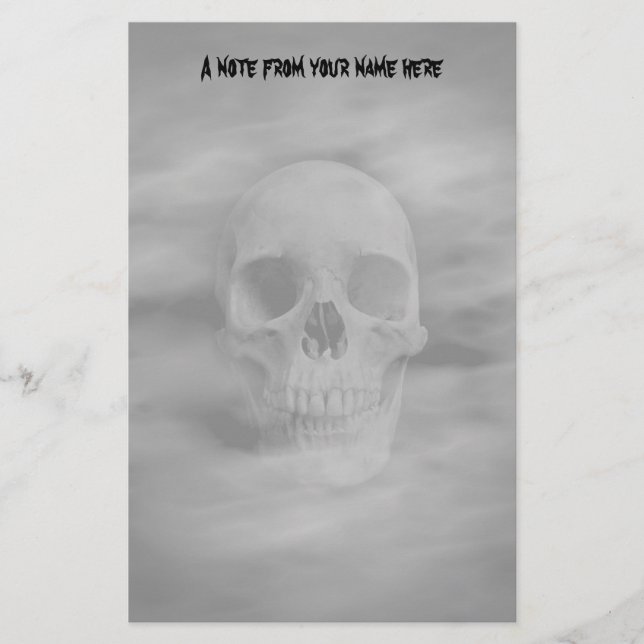 Papeterie Halloween crâne fantôme d'horreur (Devant)