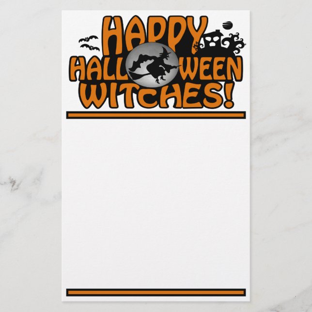 Papeterie Halloween stationnaire, personnalisable (Devant)
