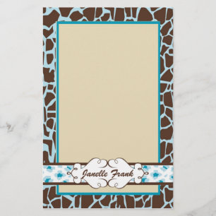 Papeterie Hanche et poster de animal chic : Bleu