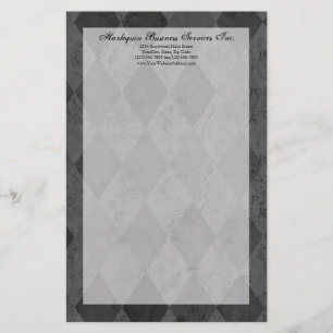 Papeterie Harlequin de noir et de charbon de bois avec le