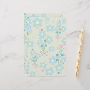 Papeterie Harmonie bleu et rose doux