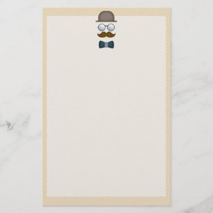 Papeterie Haut chapeau, moustache, verres et Cravate de boue