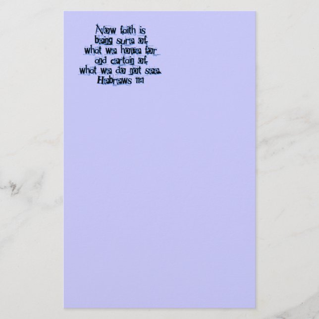 Papeterie Hébreux 11:1 (Devant)