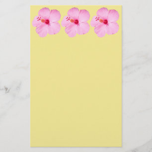 Papeterie Hibiscus rose Fleur tropicale