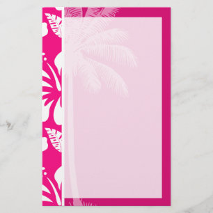 Papeterie Hibiscus tropical rose vif