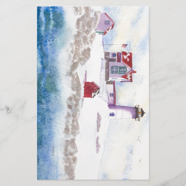 Papeterie hiver à Nubble LIghthouse dans le Maine (Devant)