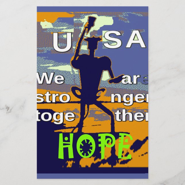 Papeterie Hope USA Nous sommes forts ensemble Inspirational (Devant)