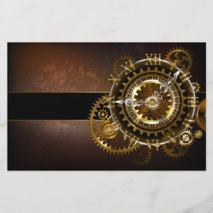 Papeterie Horloge Steampunk avec des engrenages anciens