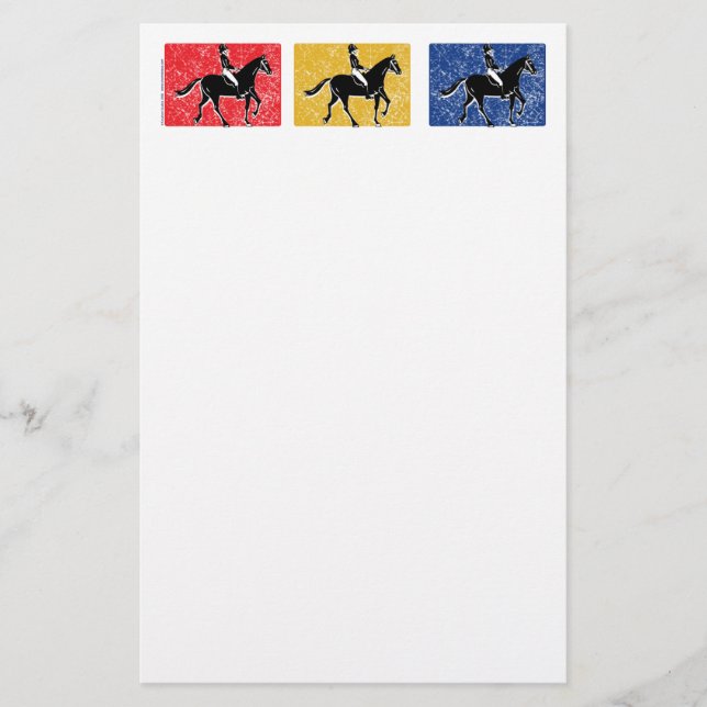 Papeterie Horse et cavalier anglais (Devant)