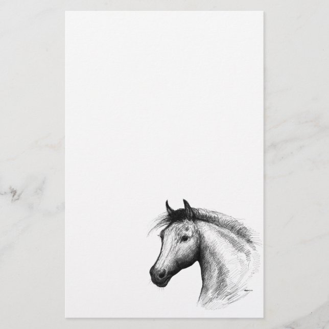 Papeterie Horse : White (Devant)