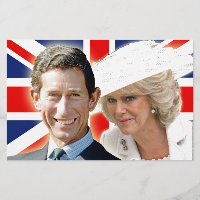Papeterie HRH Prince Charles et HRH Duchesse de Cornwall (Devant)