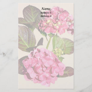 Papeterie Hydrangea Rose Avec Produits Mariages Feuille