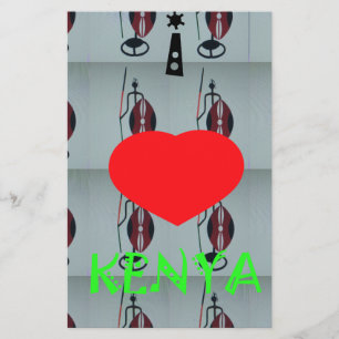 Papeterie I Love Kenya Art Print