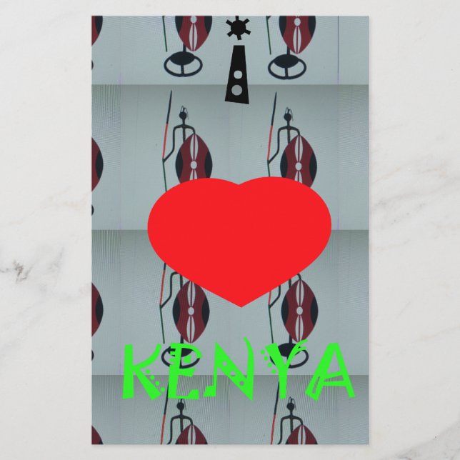 Papeterie I Love Kenya Art Print (Devant)