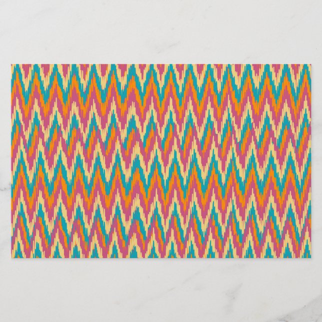 Papeterie iKat Zigzag Design Couleurs d'épices (Devant)