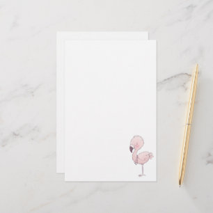 Papeterie Illustration de Flamant rose rose mou