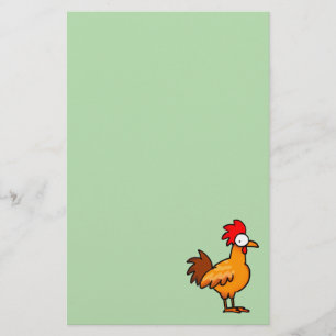 Papeterie Illustration de poulet de dessin animé drôle