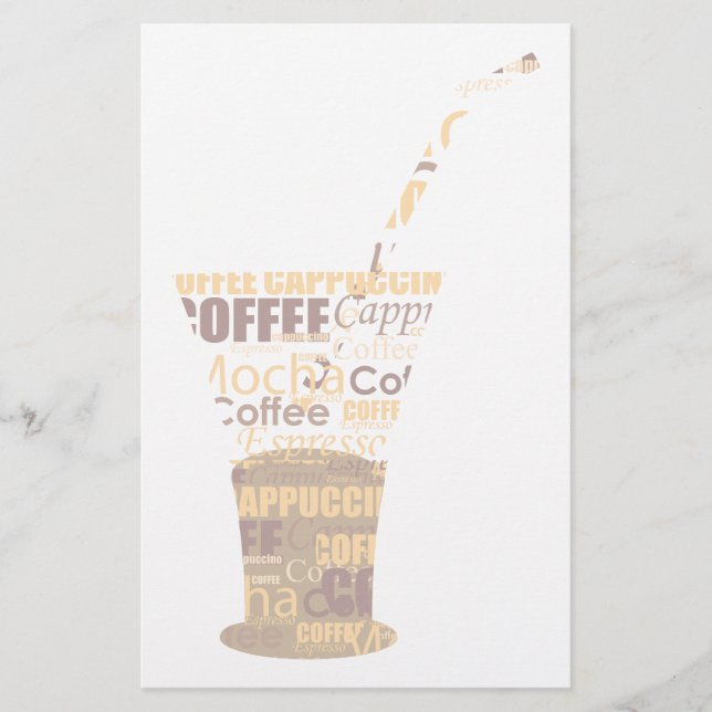 Papeterie Illustration moderne du café (Devant)