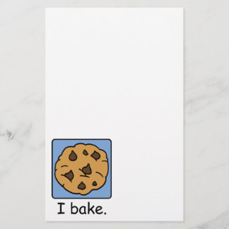Papeterie Image de dessin animé d'un délicieux cookie aux pé
