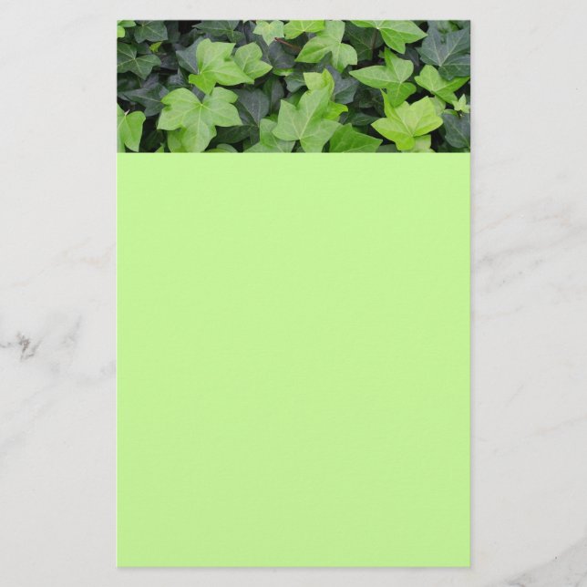 Papeterie Impression botanique verte Ivy (Devant)