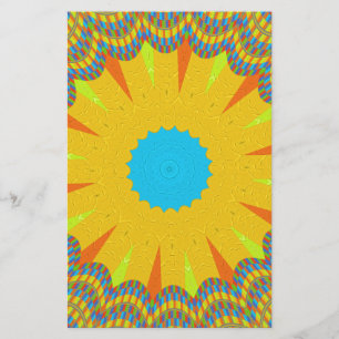 Papeterie Impression Cyan et Gold Mandala Art