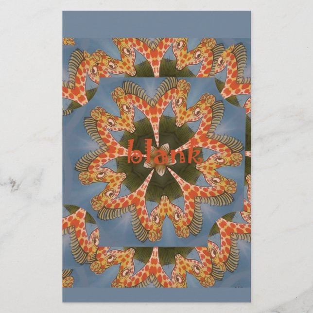 Papeterie Impression d'art Abstrait Giraffe (Devant)