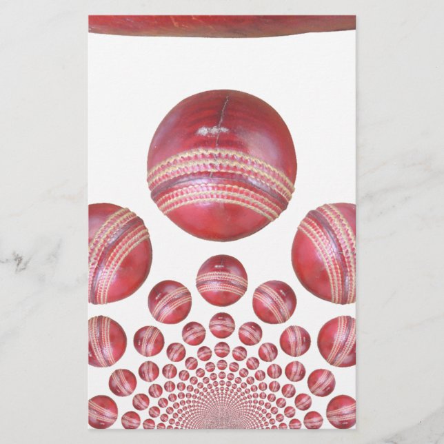 Papeterie Impression de la balle de cricket de Sports Lover (Devant)