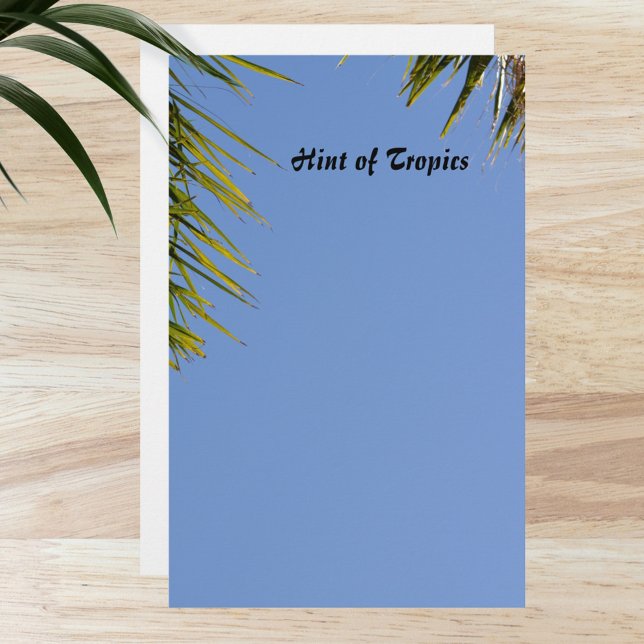 Papeterie Indice de Palmiers tropicaux Sky Blue (Créateur téléchargé)