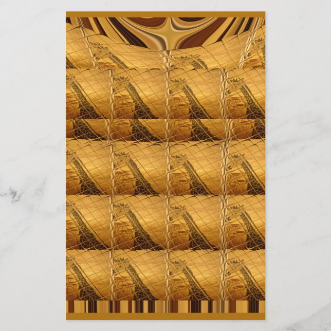 Papeterie Infinie Golden Giraffe Animal Motif Art Imprimer (Devant)